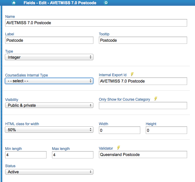 Make a postcode mandatory for Queensland only
